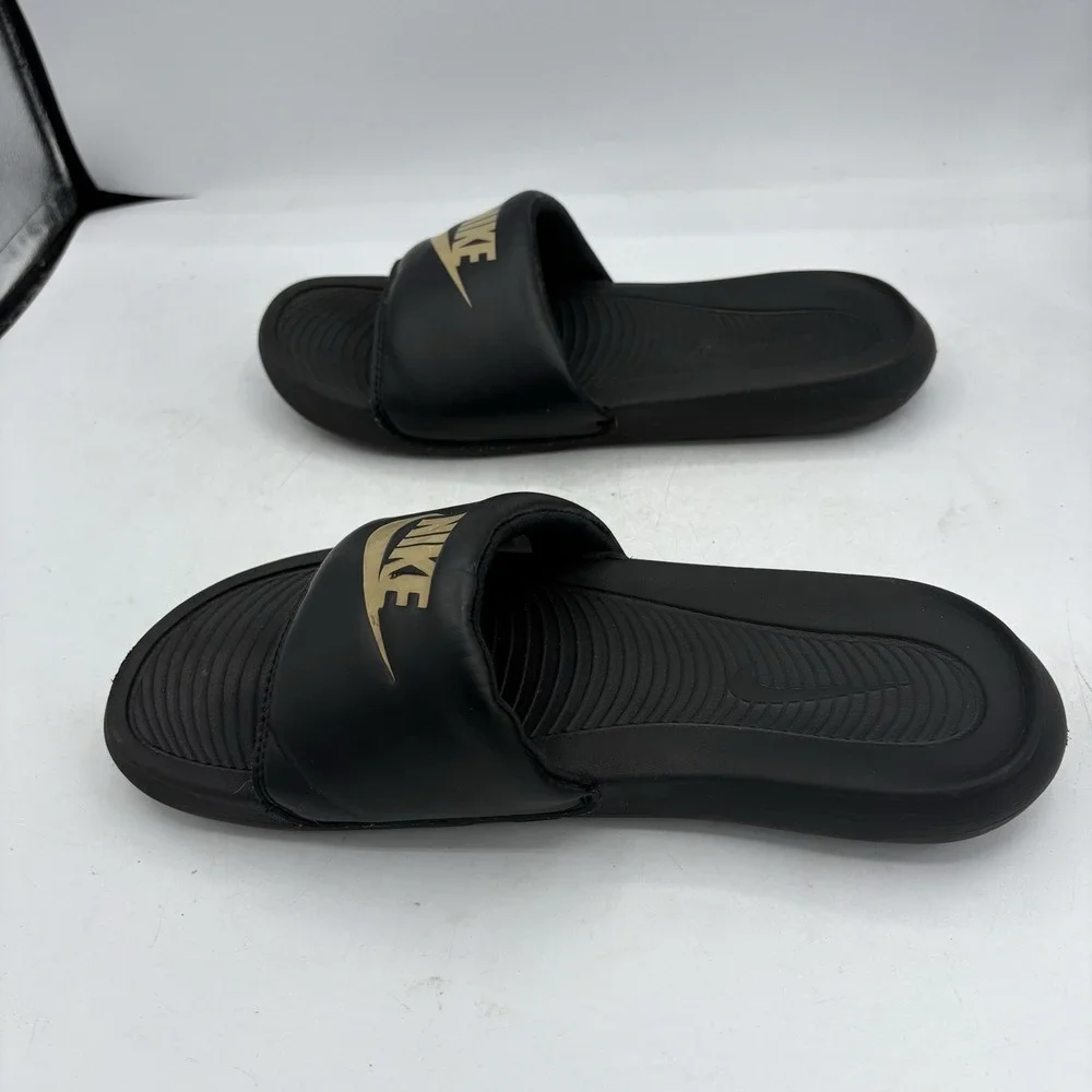 Nike Sandals Mens Size 8 Victori One Slides Black Shower‎ Flip Flop